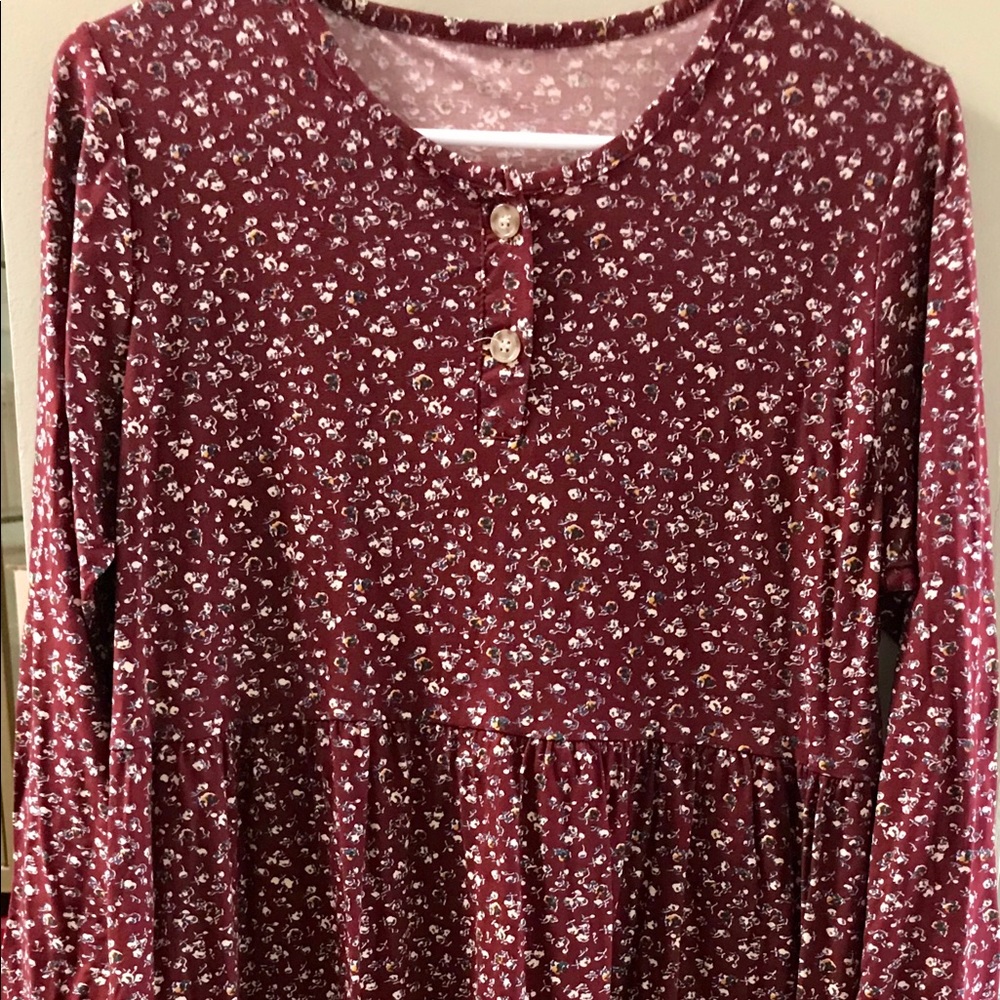 New Suede floral print dress